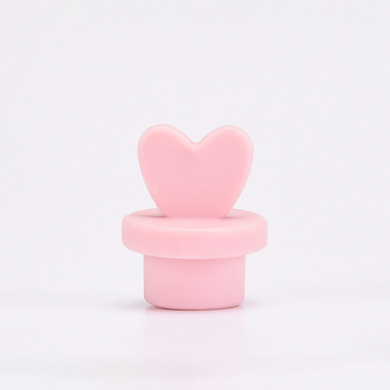 Wholesale Silicone Love Straw Cup Decorative Love Seal Plug